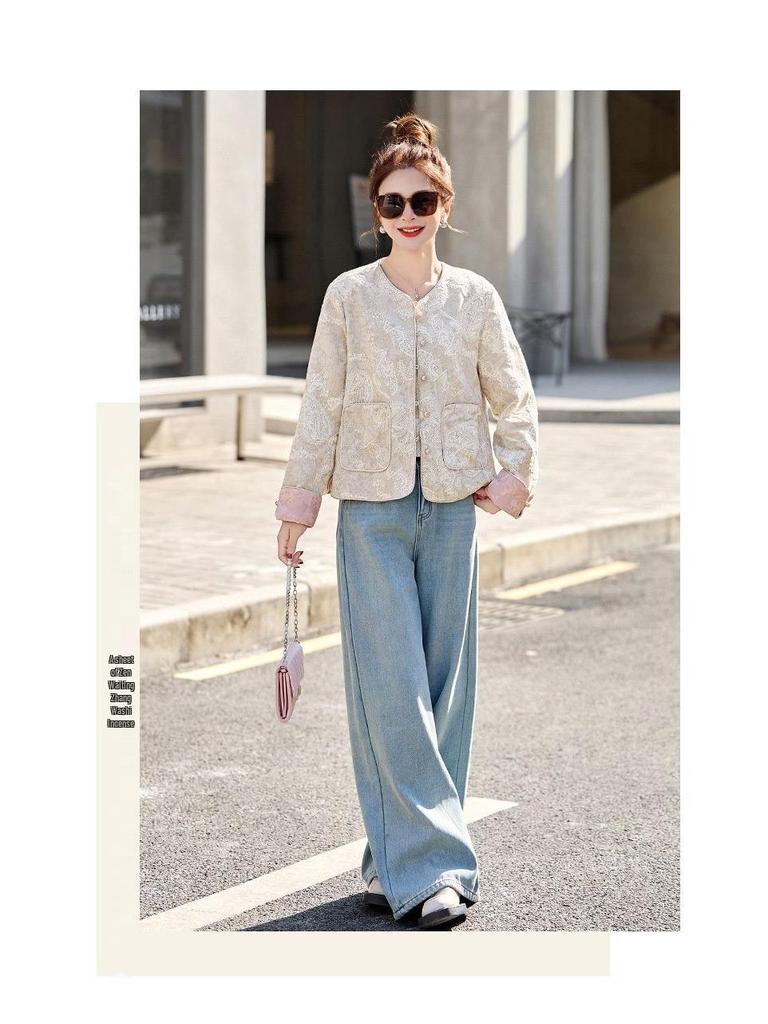 Women's 2025 Spring/Autumn Elegant Slimming Short Tang Style Jacket