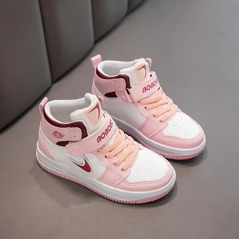 Nová móda a módní ležérní obuv Měkká podrážka Protiskluzová Vysoký top Trendové plátěnky Dětská sportovní obuv 2025 Léto