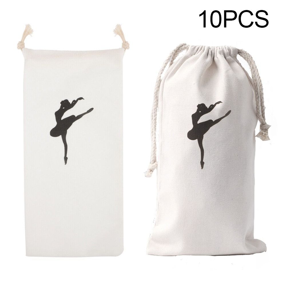 10PCS Delicate Ballet Pointe Shoe Ladies Dancing Shoe Bag Storage Bag Ballet Shoes Bag Bundle Pocket