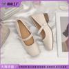 Temperament thick heel Mary Jane inner height increase small versatile comfortable women's shoes advanced sense not tired feet spring and summer singl