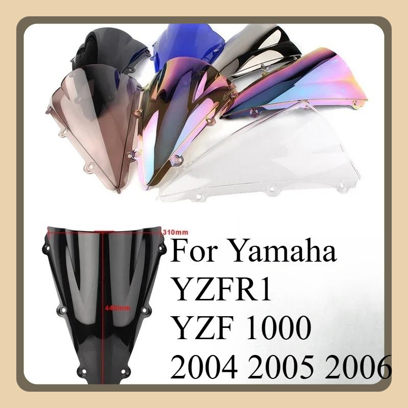 For Yamaha YZFR1 YZF 1000 2004 2005 2006 Motorcycle Wind Deflector Screen Double Bubble Windshield Protector Windscreen YZF R1