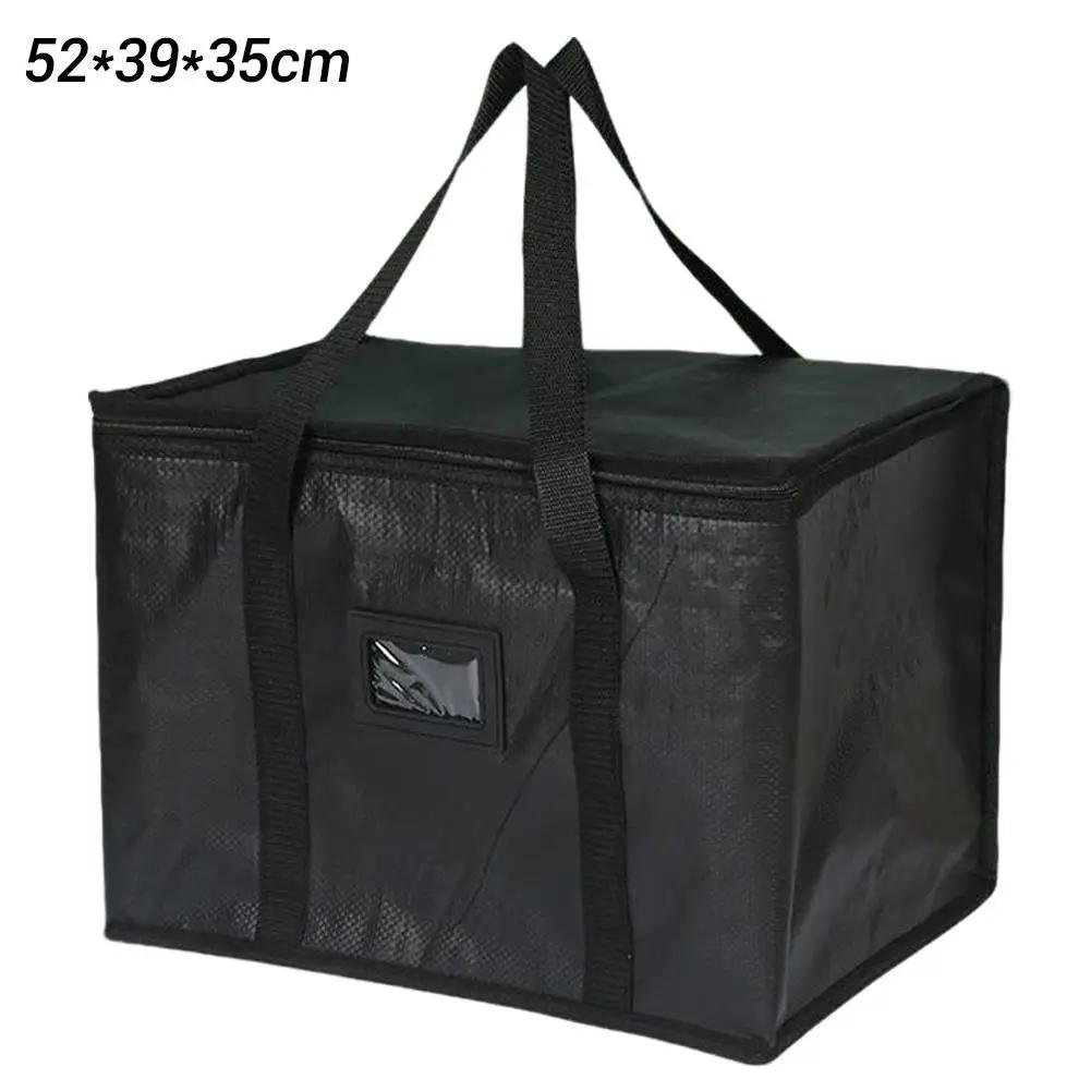 Large Capacity Insulated Bag Folding Thickened Picnic Lunch Portable Storage Bag Cooler Bag For Camping, School Waterproof I2H8