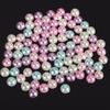 3000 piezas nuevas de cuentas redondas de media perla de colores mixtos con parte trasera plana de 4 mm para manualidades de scrapbooking