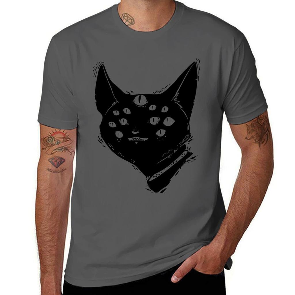 Strange Weird Unisexy Eyed Cat Creature Goth Artwork Tshirt Unisex T Shirt Cotton Unisex T Shirt Summer Tshirt