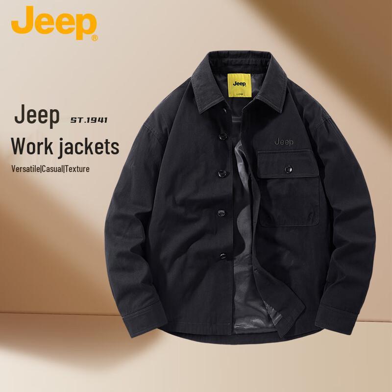 JEEP Men s Retro Loose Fit Cotton Workwear Jacket L
