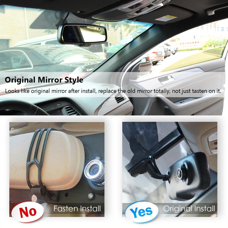 Original Bracket 5" WiFi AHD 1080P Electronic Auto Dimming Anti-glare Rearview Mirror Monitor With DVR Recorder ADAS BSD Alarm