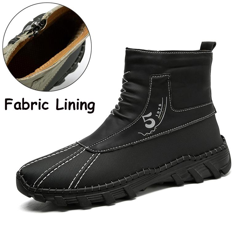 Nuevas botas de tobillo de moda para hombre, hechas a mano, zapatos casuales de caña alta, botas clásicas para caminar para hombre, botas de motocross cómodas y versátiles.