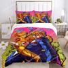 JOJO Anime Print Three Piece Bedding Set Fashion Article Boys Or Adults For Beds Quilt Covers Pillowcases Bedding Set Gift026