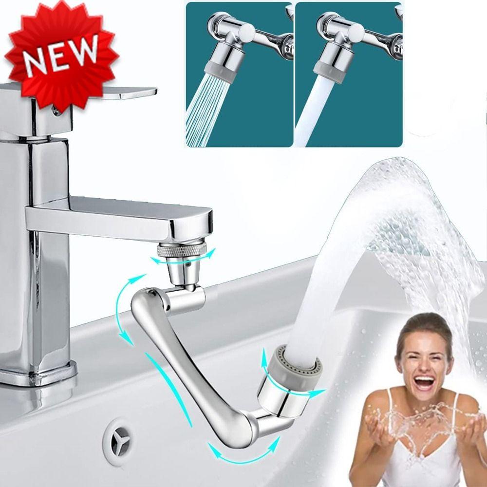 Bathroom Water Outlet Faucet Adapter Splash Filter Faucet 1080 Degrees