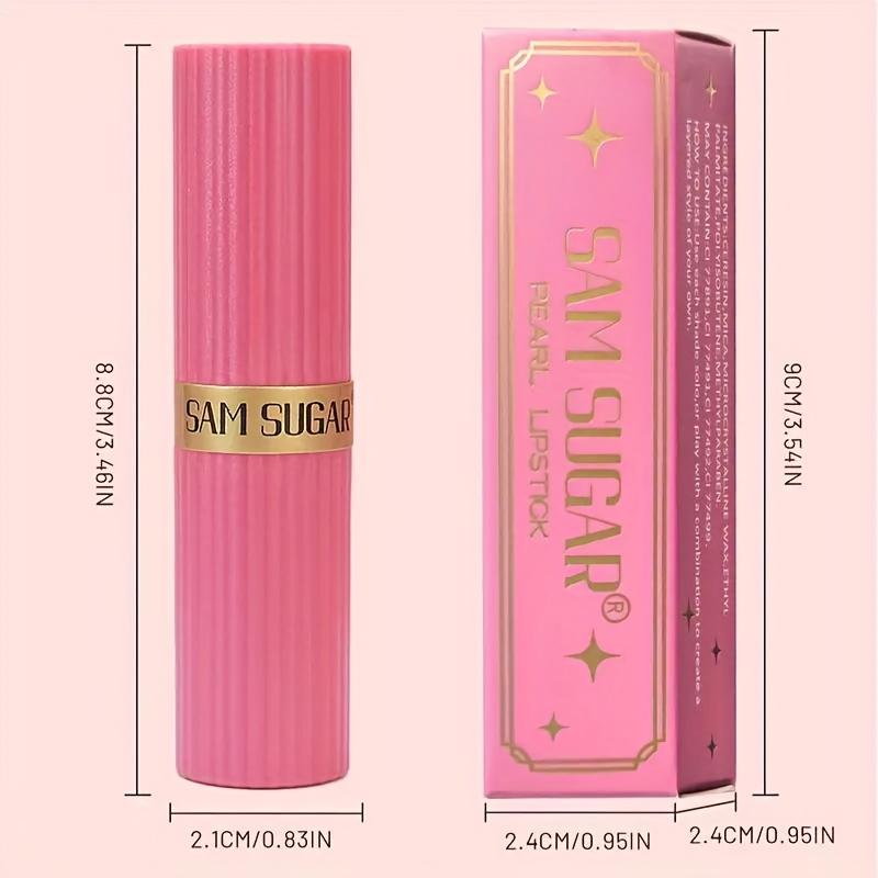 Glitter Shimmer Lipstick, Waterproof Long-Lasting Shine, Non-Stick Formula, Bright Red Tint  Cream Texture, Moisturizing Lip Balm