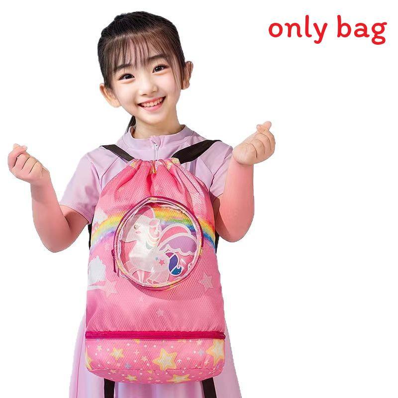 Padded Kids Swimming Backpack With Multifunctional Dry Wet Compartment For Beach And Travel