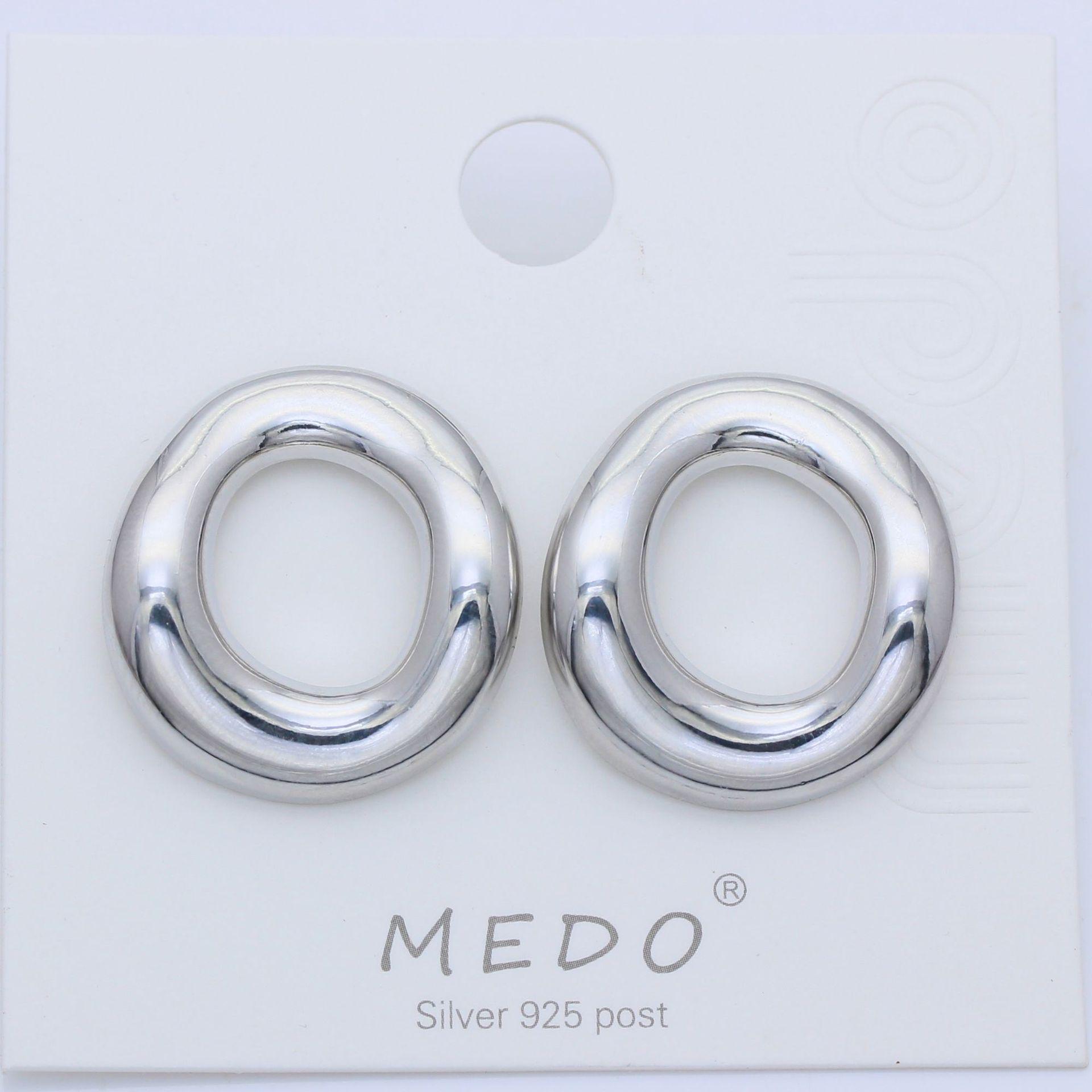 Круглые серьги-гвоздики с золотым покрытием - Простые, Модные, Полые