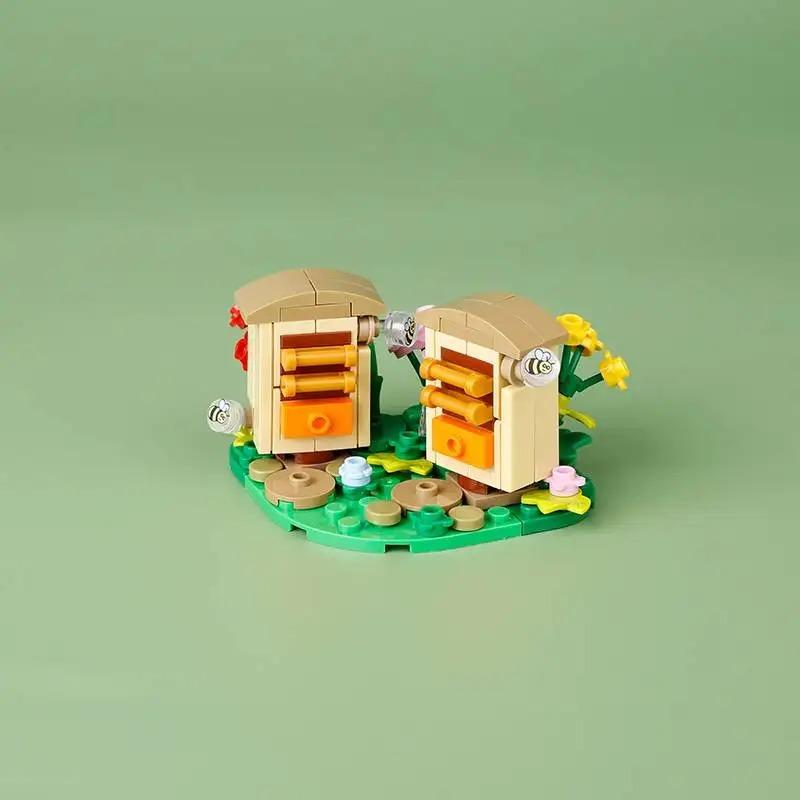 MOC Medieval Building Blocks Set Hanging Cage Guillotine Castle Fountain Bonfire Tent Bulletin Board Ox Cart Carriage Gift Toy