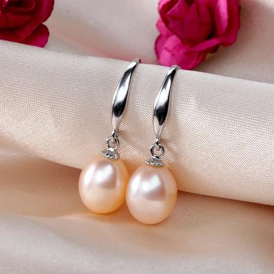 New Arrivals Natural Freshwater Cultured Pearl Drop Earrings for Women 925 Silver Earrings Wedding Jewelry