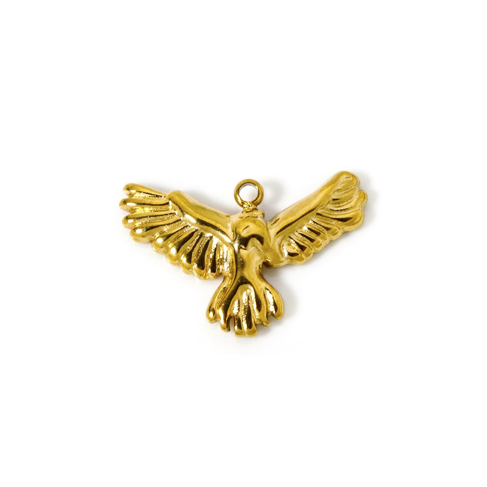 

1 Piece 304 Stainless Steel Charms 18K Real Gold Plated Flower Necklace Eagle Snail Earrings Pendant For DIYJewelry Making