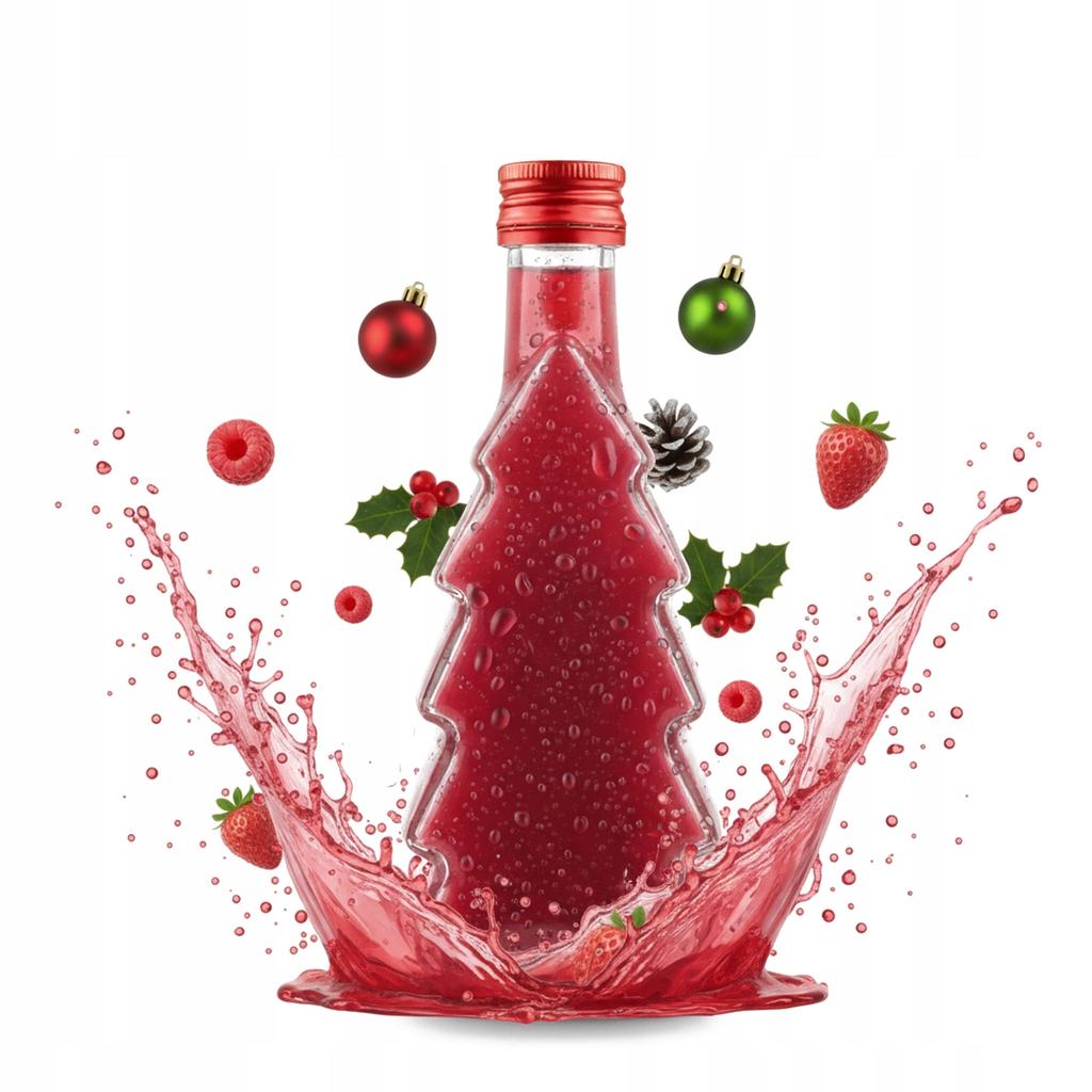 10x CHRISTMAS TREE BOTTLES 250ml FOR LIQUEURS GIFT WINE LIQUEUR SET