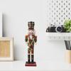 Nutcracker Soldier Puppet Ornament Wooden Walnut Soldier Crafts Color Painted Fine Workmanship Decorative Desktop Figure