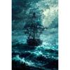 Vintage Nautical Metal Wall Art, Old Sailing Ship Pirate Decor, Home Wall Decor