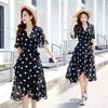 Dress Summer New Women's Clothing Korean Version Design Sense Niche Short-sleeved Polka Dot Skirt Polka Dot Little Red