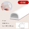 6Meters D/E/I Type Door Window Sealing Strip Silicone Rubber Weather Strip Self-adhesive Tape Anti-collision Insulation Seal