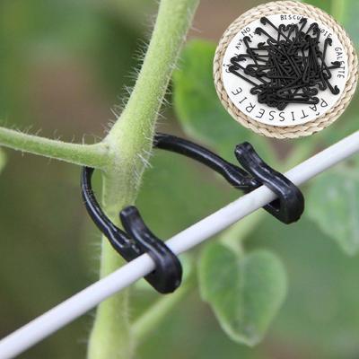 50 Trellis Tomato Clip Supports Connect Plants Vines Trellis Twine Cages Vine Plant Vegetable Fixing