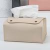 PU Leather Tissue Box Rectangular Paper Towel Container Elegant Tissues Storage Box Refillable Napkin Dispenser Rack