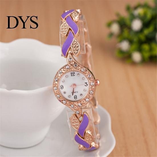 Fashion Women Shiny Rhinestone Quartz Analog Bracelet Dress Wrist Watch Gift