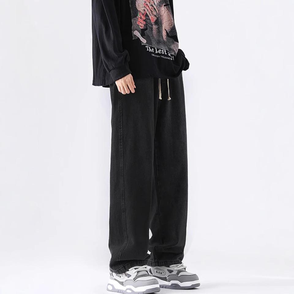 Jeans Men's Summer American High Street Trend Pants Wide Leg Straight Loose Casual Trend Casual Long Pants