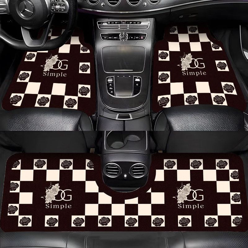Tapetes de Chão para Carro com Fragrância Tingida a Tinta, Antiderrapantes e Absorventes de Água, Peça Única, Personalizáveis, Tapetes de Interior de Carro Semi-Fechados