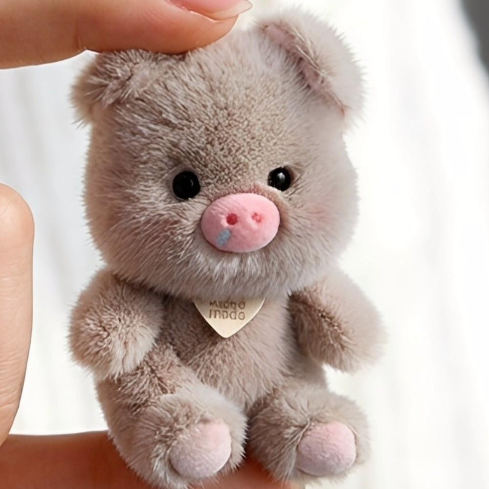 Chubby Plush Pig Keychain Cute Bag Hanging Bag Charm Stuffed Pig Pendant  Bag Key Decoration