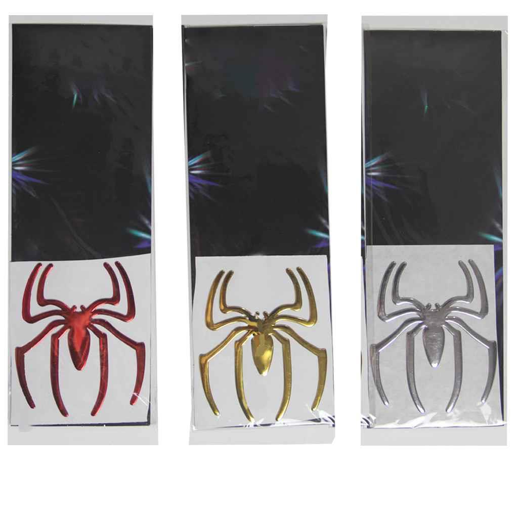 Autocolante Auto Metal 3D Păianjen Logo Auto Auriu/Argintiu Accesorii Styling Auto Autocolant Metalic Insignă Emblema Păianjen Cromat