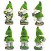Solar-Powered Flocked Gnome Garden Statue