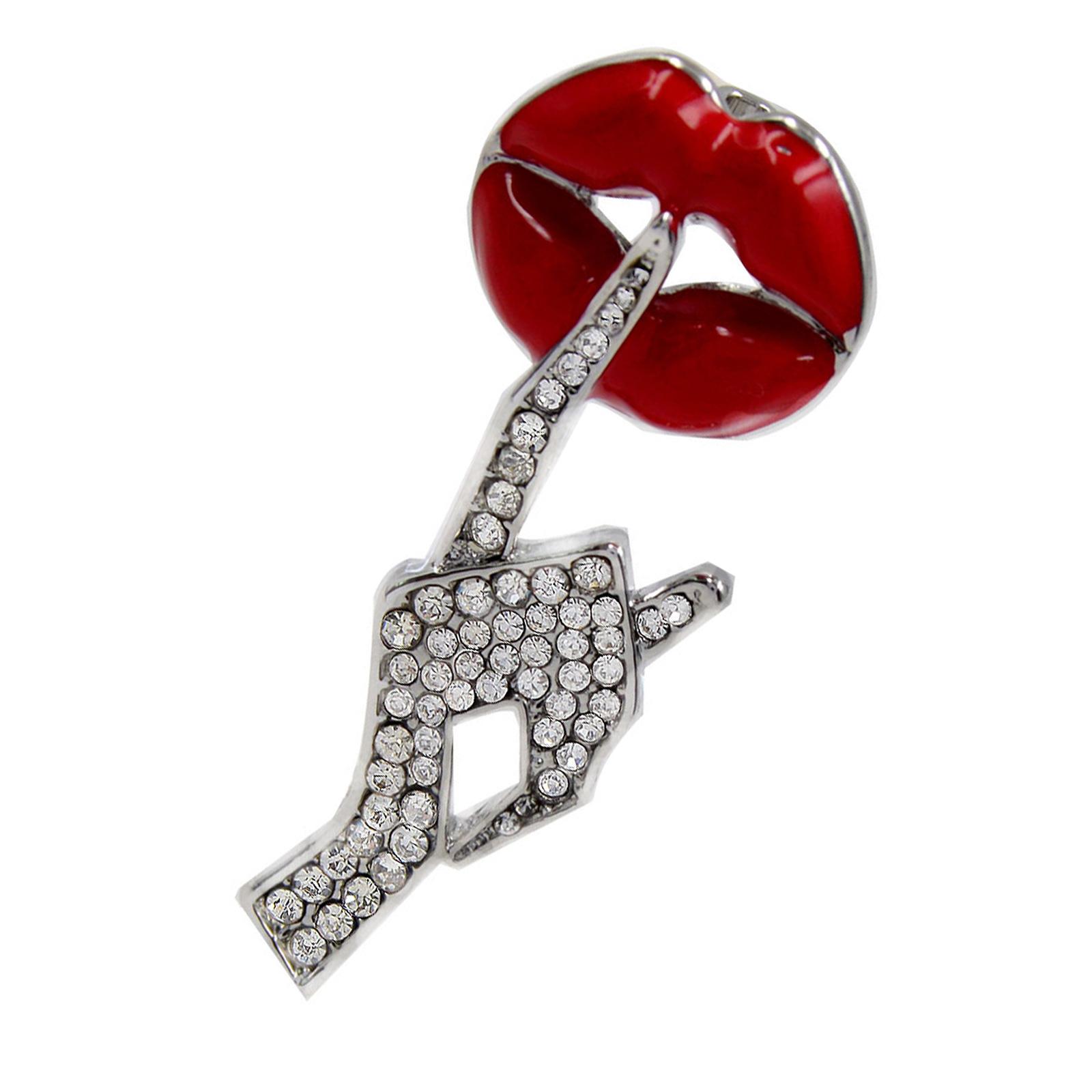 

Багатоцільова Весела Вишукана Брошка-костюм для губ Елегантні Дизайни Портативний Модний Аксесуар для Виконавців Повсякденний Одяг срібний