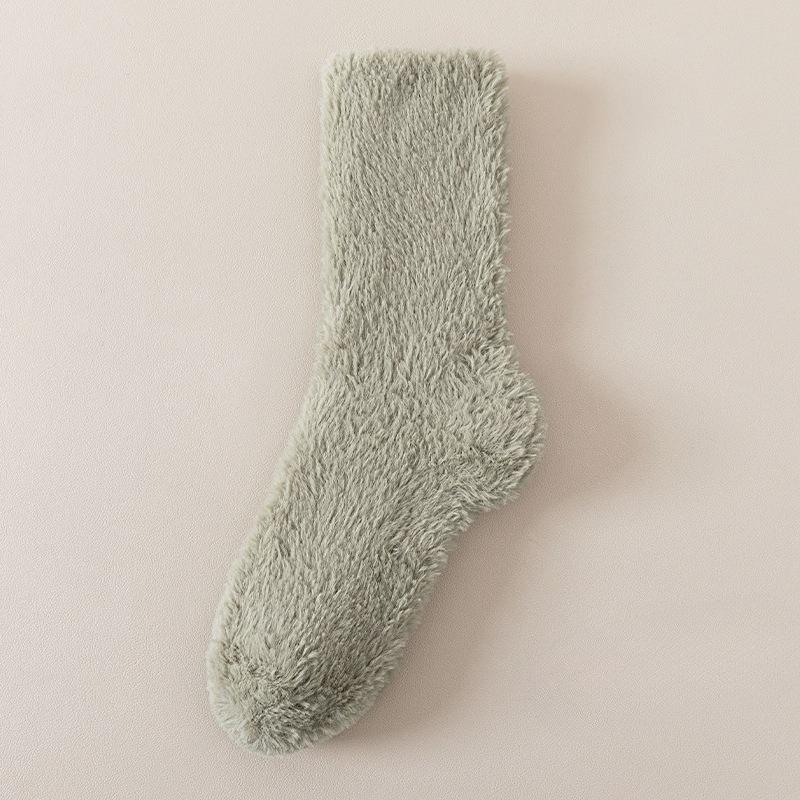 Autumn and Winter Coral Fleece Socks - Children's Thick and Warm Non-Fluffy Mid-Calf Socks with Fleece - Home Sleep Socks