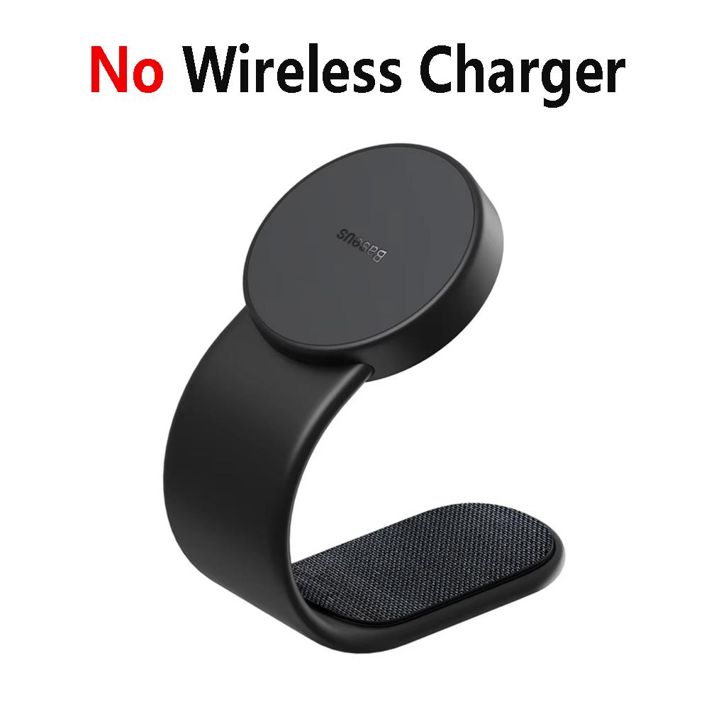 Baseus Magnetic Car Phone Holder 15W Wireless Charger Bendable Car Phone Mount for iPhone 12-17 Stand Dashboard Center Console No Wireless Charge