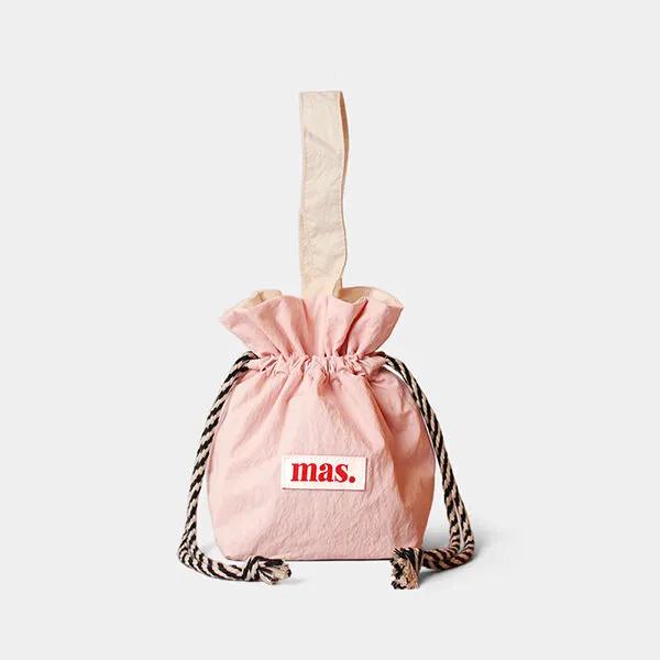 Handle String bag_Solid Baby Pink