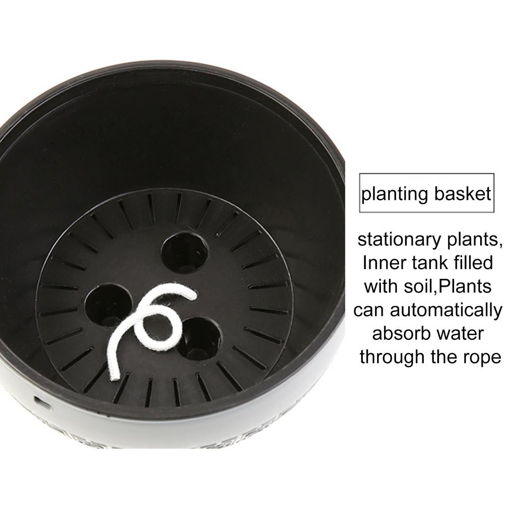 Hanging Basket Flower Pot Automatic Water Absorbing Inner Elegant Rattan Weave Thicken Hanging Plant Pot for Outdoor