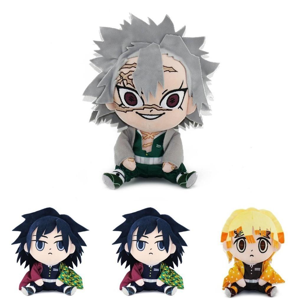17cm Demon Slayer Xmas Gifts Plush Toys Set Nezuko Tanjiro Giyuu Inosuke Zenitsu