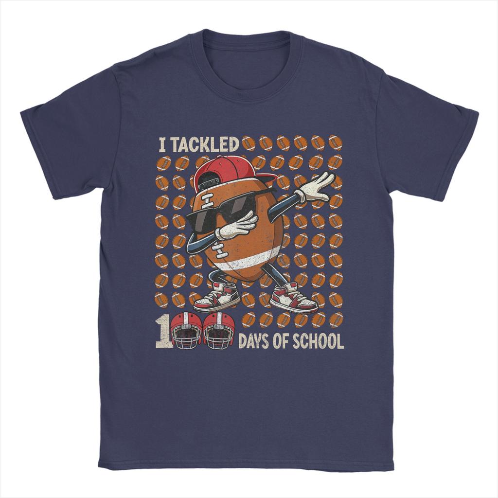 Fashion I Tackled Days of School Dabbing Football TShirt Unisex O Neck Cotton T Shirts Short Sleeve Tee Shirt Printed Tops