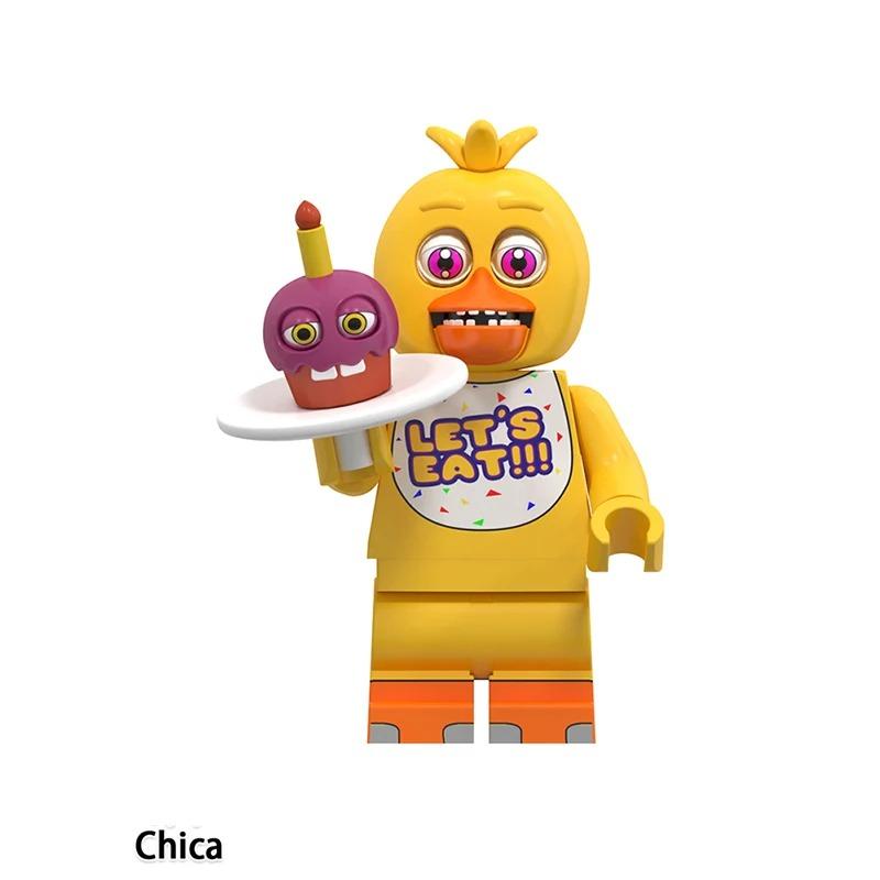 NUEVO Juego FNAF Nights Figura Mini Figuras Bloques de Construcción Esqueleto Juguetes de Terror regalo juguetes para niños molde rey