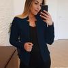 Primavera Estate Moda Donna Abbigliamento Tinta Unita Temperamento Manica Corta Giacca Abito Casual Versatile Abito