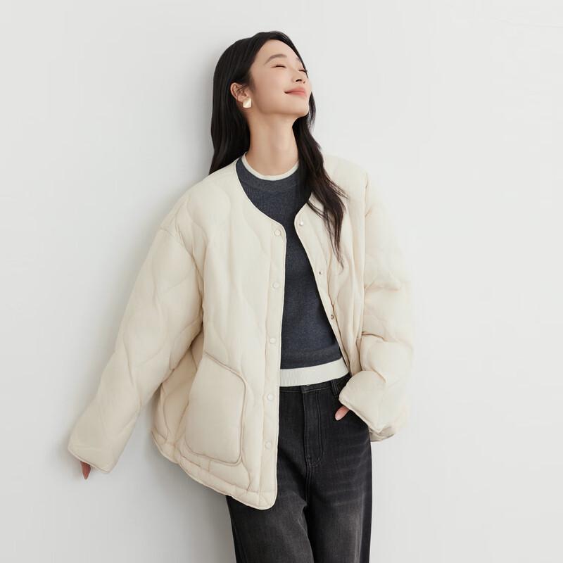 

Elva Island Women s Lightweight Round Neck Down Jacket XS