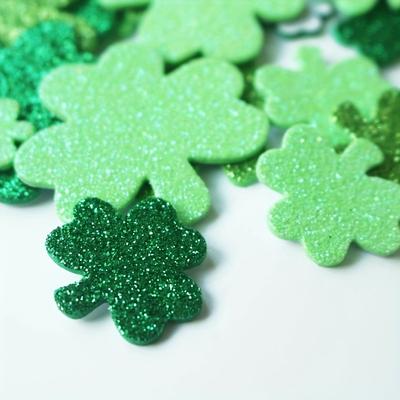80pcs St. Patrick'S Day Four-Leaf Clover Foam Stickers, Holiday Decoration Paper Decals,Party Decorations,St.Patrick'S Day Party