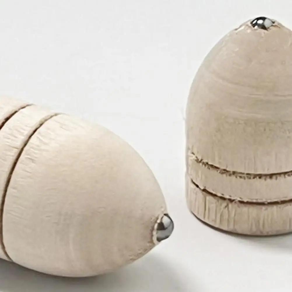 1 Набір Іграшка Гіроскоп на Палець Дзиґа Обертовий Конусоподібний Форма Батіг Дерев'яна Ностальгія Китайська Традиційна Іграшка Дитячі Іграшки