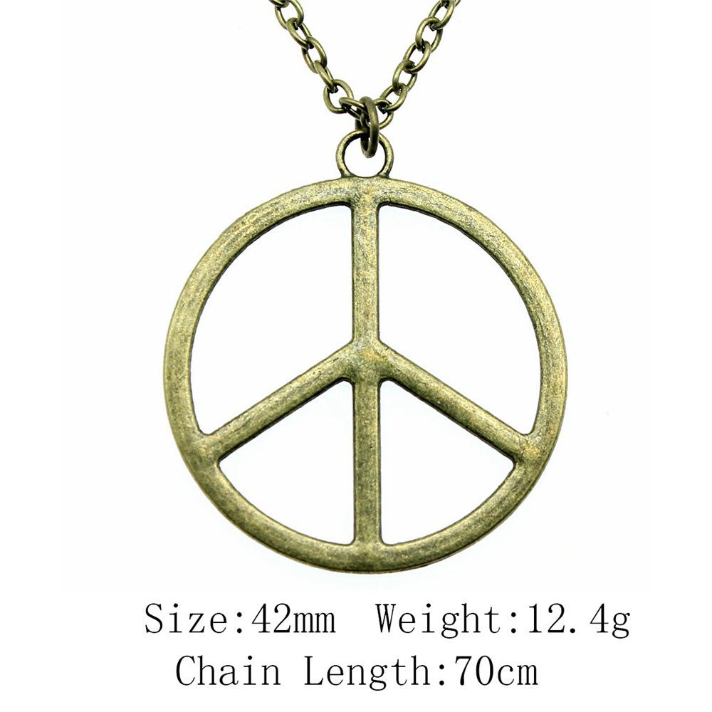 New Fashion Peace Symbol Pendants Necklace Jewelry Gift Peace Sign Peace Dove Necklace For Women