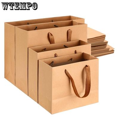 10pcs Kraft Paper Gift Bags Shopping Bags with Handles Gift Wrap Bags Paper Gift Sacks Party Favor Handbag Gift Packaging Bag Shopping Paper Bag