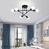 Modern Minimalist Chandelier: Cross-Border Wrought Iron Pendant Light for Bedroom and Study In American Industrial Style