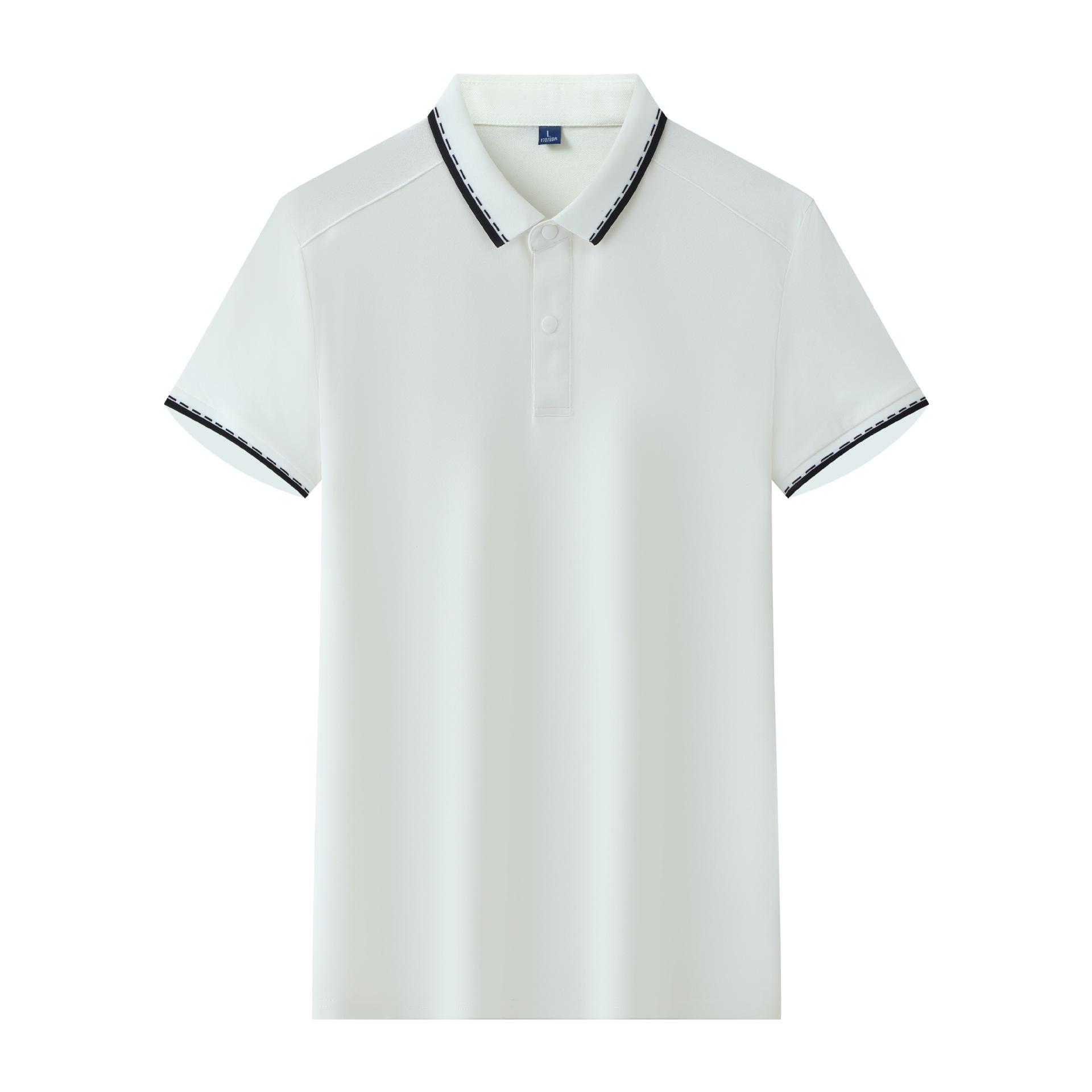Summer Lyocell Silk Stretch Polo Shirt - Short Sleeve with Custom Logo Printing 4XL слоновая кость