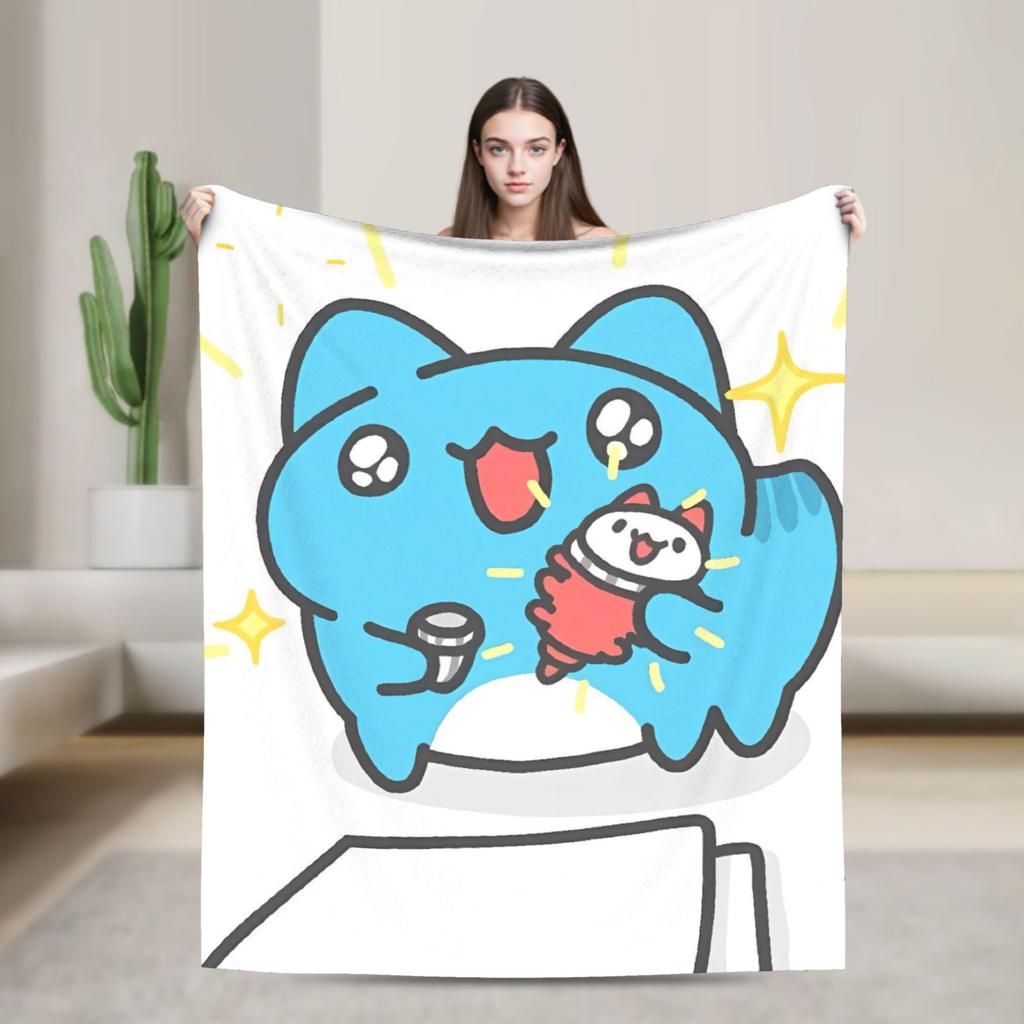 Warm Soft   Airplane Travel Bugcat Capoos Cute Throw Blanket  Flannel Bedspread For Couch Bed Fashion Sofa Bed Cover