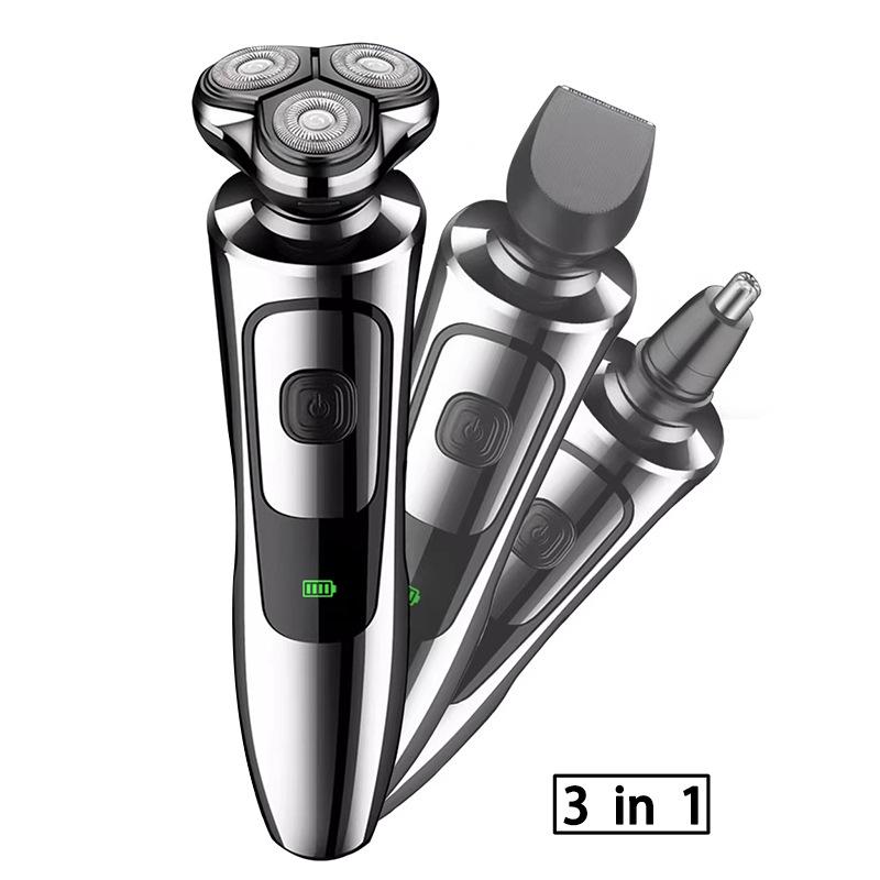 New hair clipper three-in-one men's razor rechargeable razor electric ultra-clean multi-functional beard cutter head portable